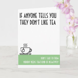 Tarjeta de cumpleaños verde estándar de Tea Lover