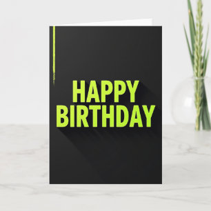 Tarjeta de cumpleaños Verde Luminoso