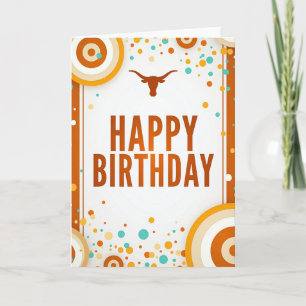 Tarjeta de cumpleaños vibrante con cuernos