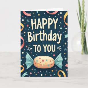 Tarjeta de cumpleaños Vibrante de Medianoche