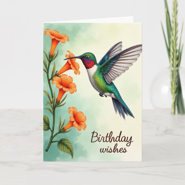 Tarjeta de cumpleaños Vibrante Joya (Anverso)
