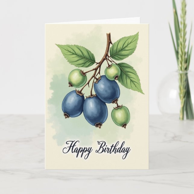 Tarjeta de cumpleaños Vibrantes Bayas (Anverso)