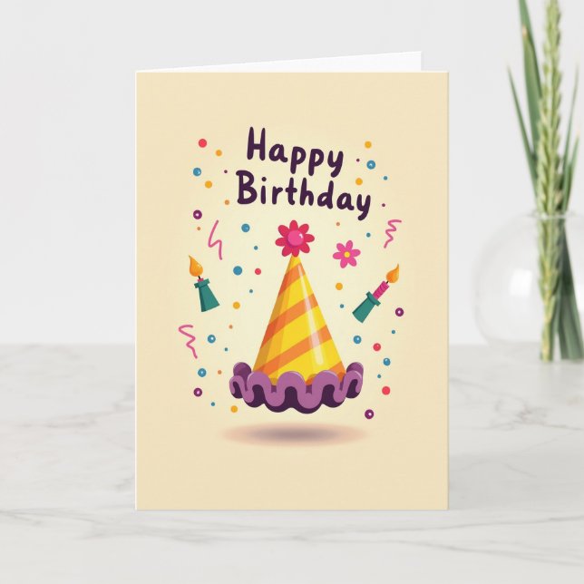 Tarjeta de cumpleaños Vibrantes llamas (Anverso)