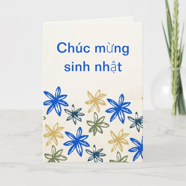 Tarjeta de cumpleaños vietnamita (Anverso)