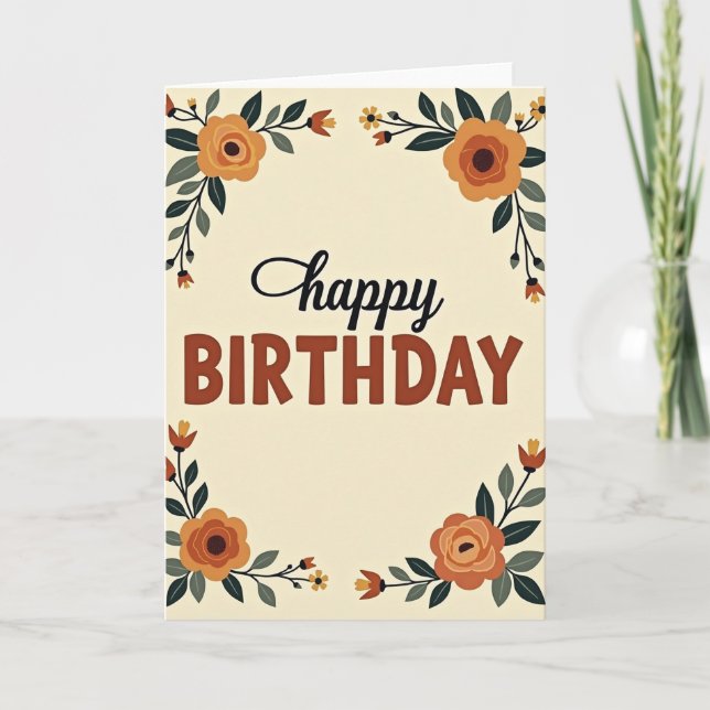 Tarjeta de cumpleaños vintage (Anverso)