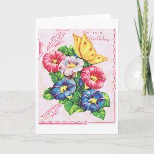 Tarjeta de cumpleaños vintage