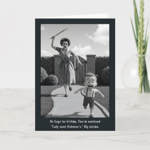Tarjeta de Cumpleaños Vintage con Frases Divertida
