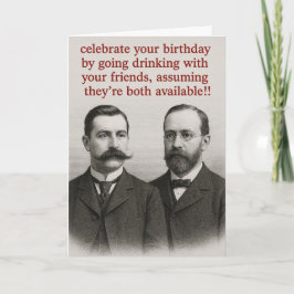 Tarjeta de cumpleaños vintage divertida