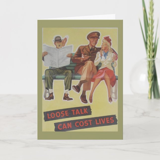 Tarjeta de cumpleaños Vintage WW2 (Anverso)