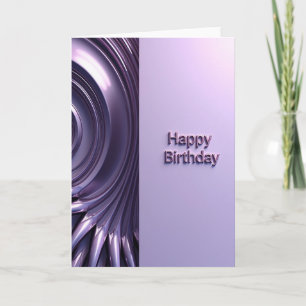 Tarjeta de cumpleaños Violet Ripple