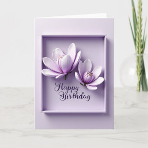 Tarjeta de cumpleaños Violeta Pétalo
