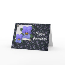 Tarjeta de cumpleaños Violets (impresión grande)