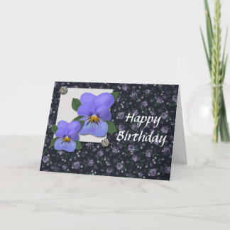 Tarjeta de cumpleaños Violets (impresión grande)