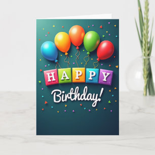 Tarjeta de cumpleaños Vivid Balloons