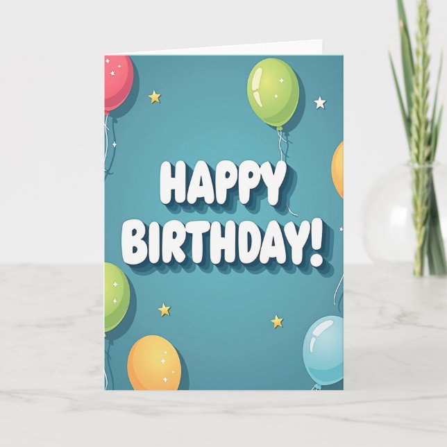 Tarjeta de cumpleaños Vivid Star (Anverso)