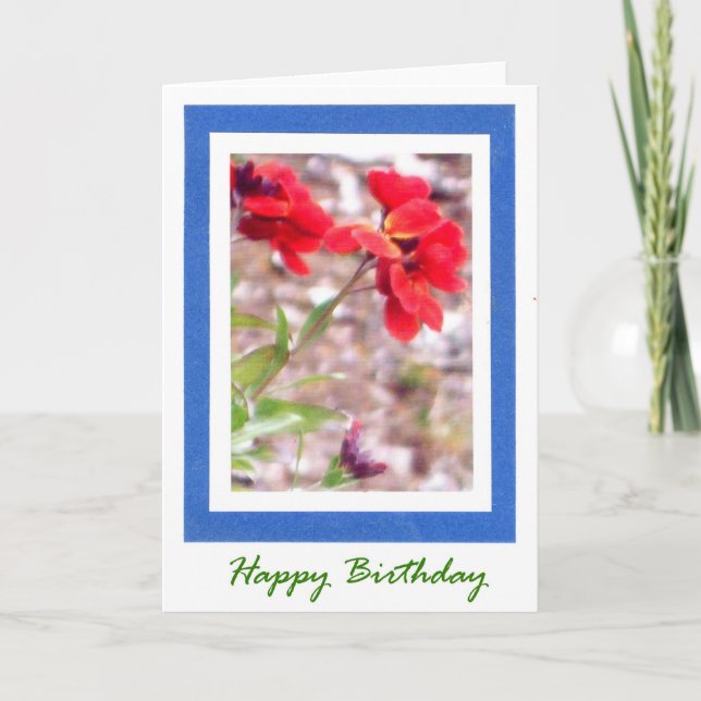 Tarjeta de cumpleaños Wallflower (Anverso)