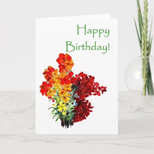 Tarjeta de cumpleaños Wallflowers (Anverso)