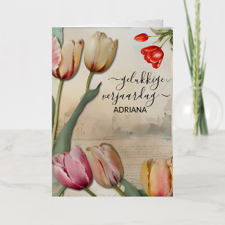 tarjeta de cumpleaños wenskaart voor gelukkige ver