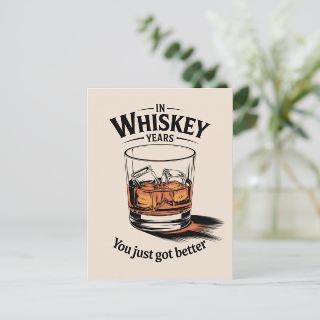 Tarjeta de cumpleaños Whiskey para su papá (Anverso de pie)