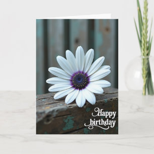 Tarjeta de cumpleaños White Bloom