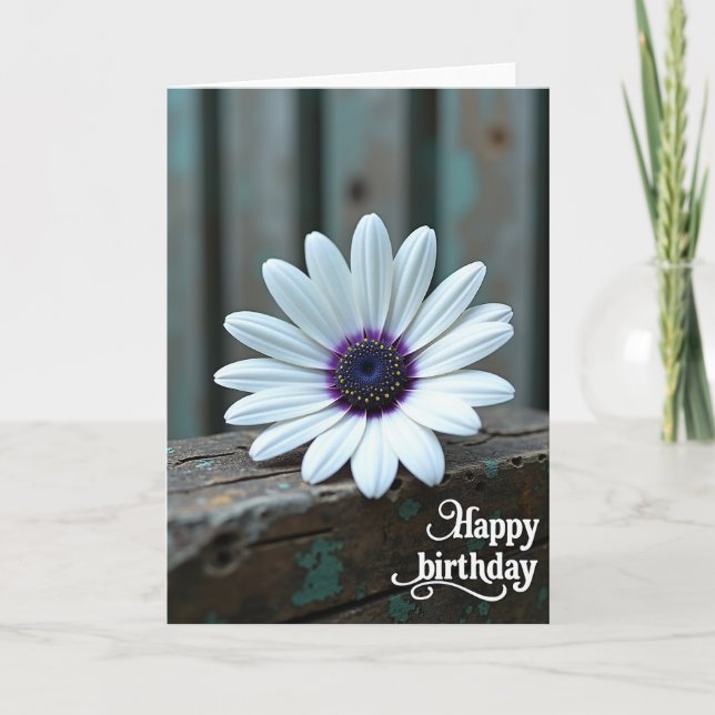Tarjeta de cumpleaños White Bloom (Anverso)