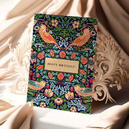 Tarjeta de cumpleaños William Morris Strawberry Th