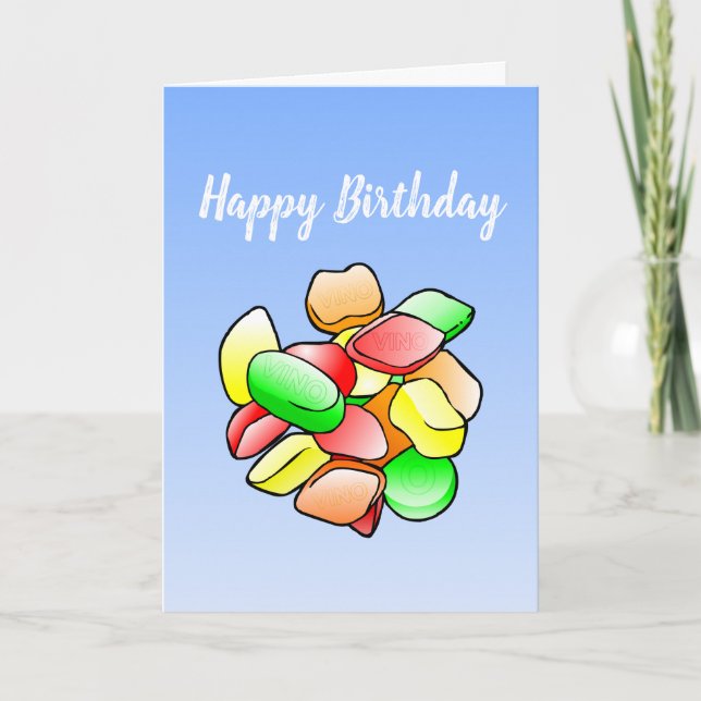 Tarjeta de cumpleaños Winegum (Anverso)
