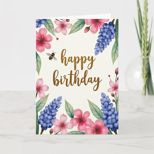 Tarjeta de cumpleaños Winged Delight (Anverso)