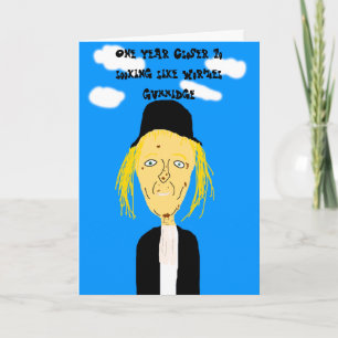 Tarjeta de cumpleaños Worzel Gummidge