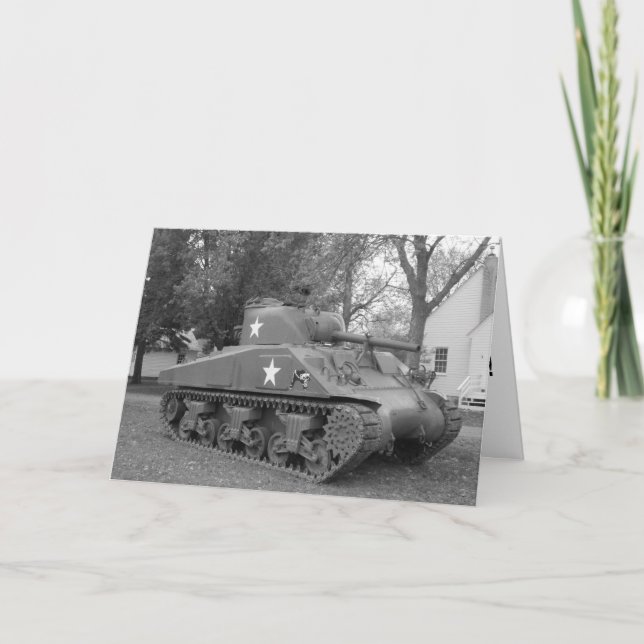 Tarjeta de cumpleaños "WWII Tank" (Anverso)