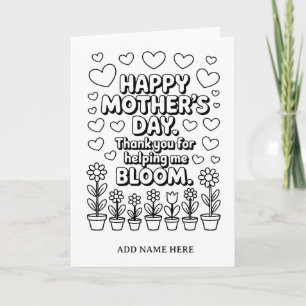 tarjeta de cumpleaños y día de la madre para color
