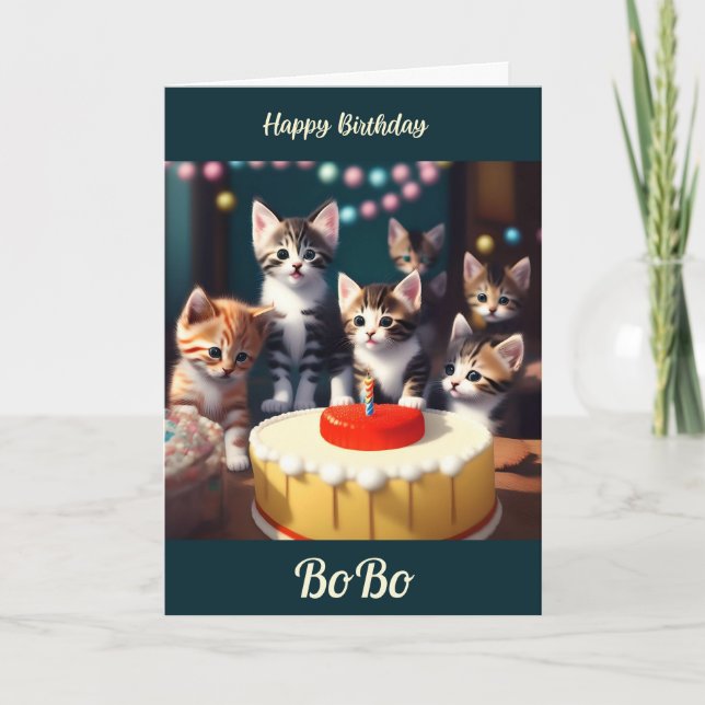 Tarjeta de cumpleaños y Fiesta Pequeño Kitty (Anverso)