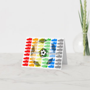 Tarjeta de cumpleaños Zapato de fútbol blanco