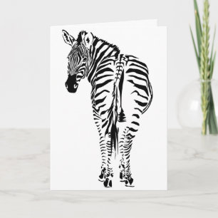 Tarjeta de cumpleaños Zebra
