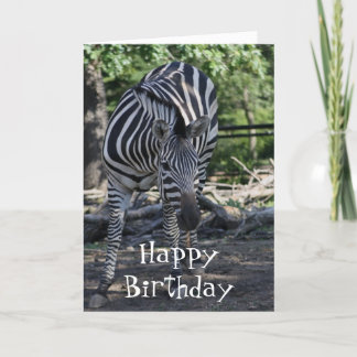 tarjeta de cumpleaños zebra