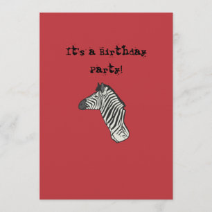 Tarjeta de cumpleaños Zebra