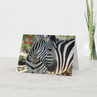 Tarjeta de cumpleaños Zebra Pose
