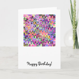Tarjeta de cumpleaños Zig-Zag Wave Squiggles