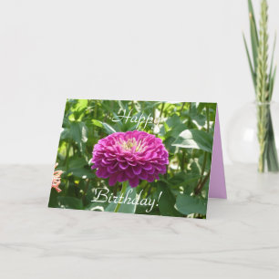 Tarjeta de cumpleaños Zinnia