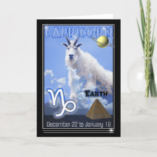 Tarjeta de cumpleaños Zodiac Capricorn