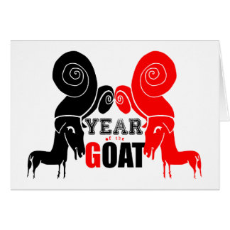 Tarjeta de cumpleaños Zodiac de Año Chino de Cabra