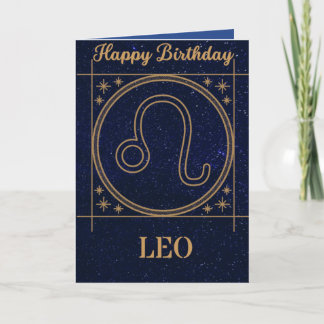 Tarjeta de cumpleaños Zodiac (Leo)