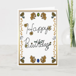 Tarjeta de cumpleaños Zodiac Virgo