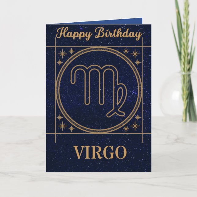 Tarjeta de cumpleaños Zodiac (Virgo) (Anverso)