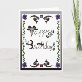 Tarjeta de cumpleaños zodiacal Capricornio