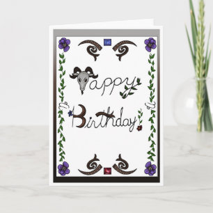 Tarjeta de cumpleaños zodiacal Capricornio