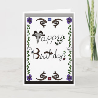 Tarjeta de cumpleaños zodiacal Capricornio