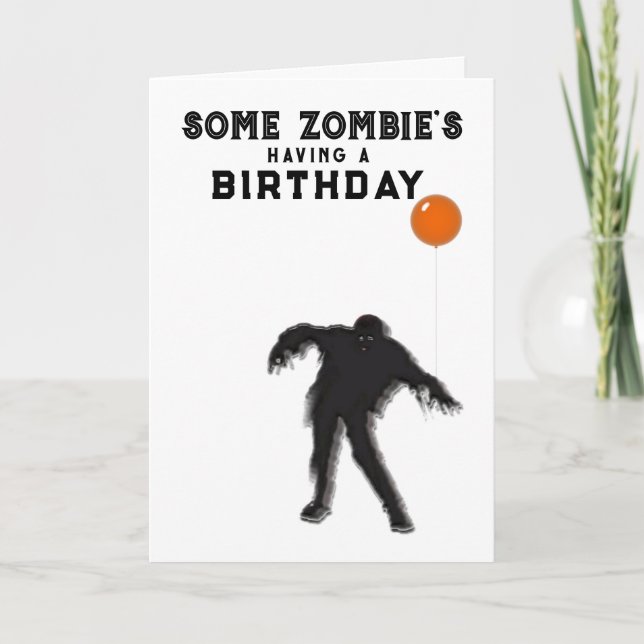 Tarjeta de cumpleaños zombie (Anverso)