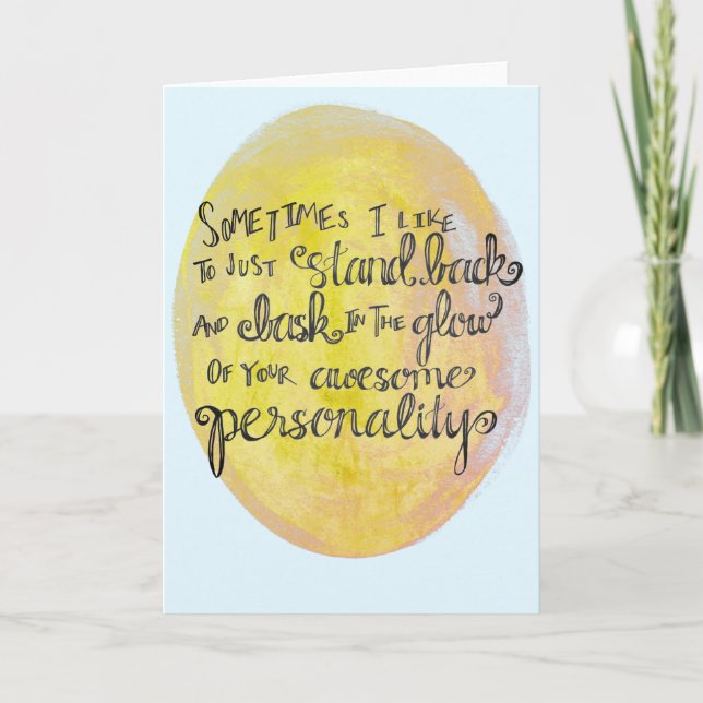 Tarjeta de Cumplido General "Tu Personalidad Incre (Anverso)