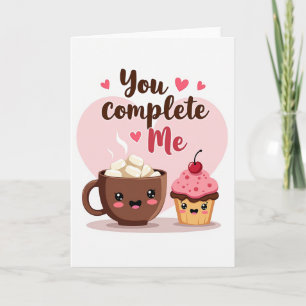 Tarjeta de Cumplimiento Kawaii Adorable